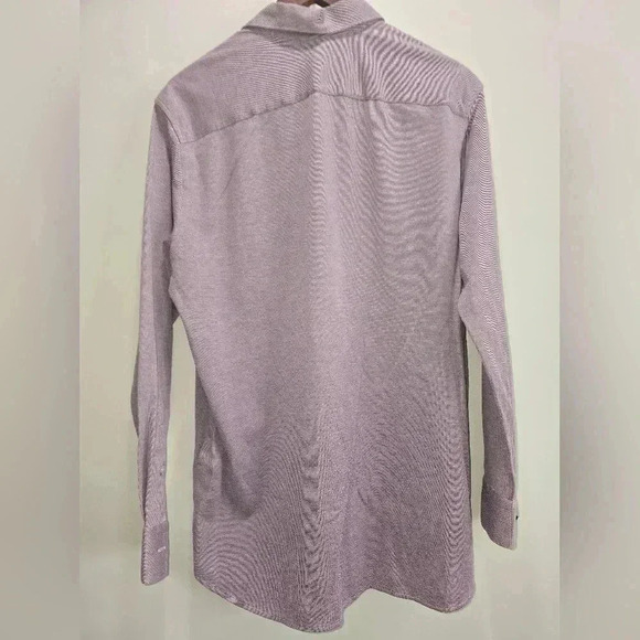 Ted Baker London Shirt Mens Small Purple Broader Slim Fit Pique Flip Cuff - Picture 7 of 12